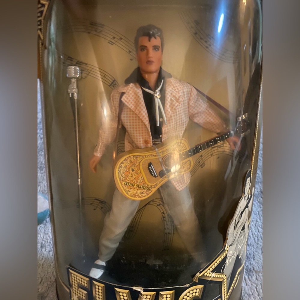 Elvis Presley Collectible Doll with Gold Guitar